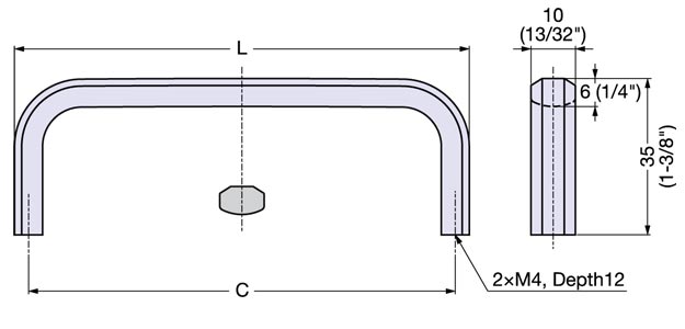 Zwei L CABINET HANDLE ZL-2001-256 - Image 2